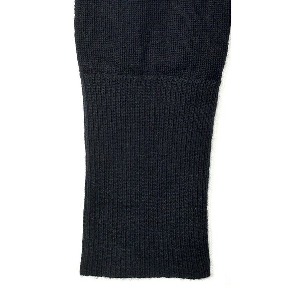 Kenar Merino Wool Sweater Women Medium Black V Neck Long Sleeve Ribbed Hem - Picture 7 of 9